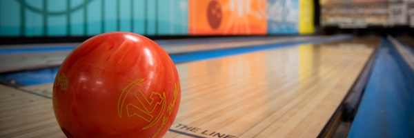 bowling ball near lane