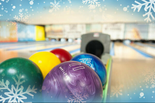 Bowling Balls with Holiday snowflakes